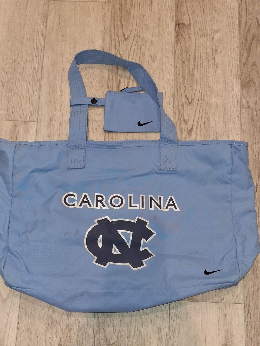Nike Carolina Light Blue and Navy Canvas Tote